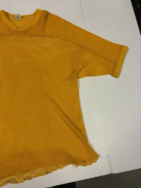Vintage 70s Russell Athletic Yellow (Cropped Jersey!!) Solid Plain! (Size L/XL) gallery