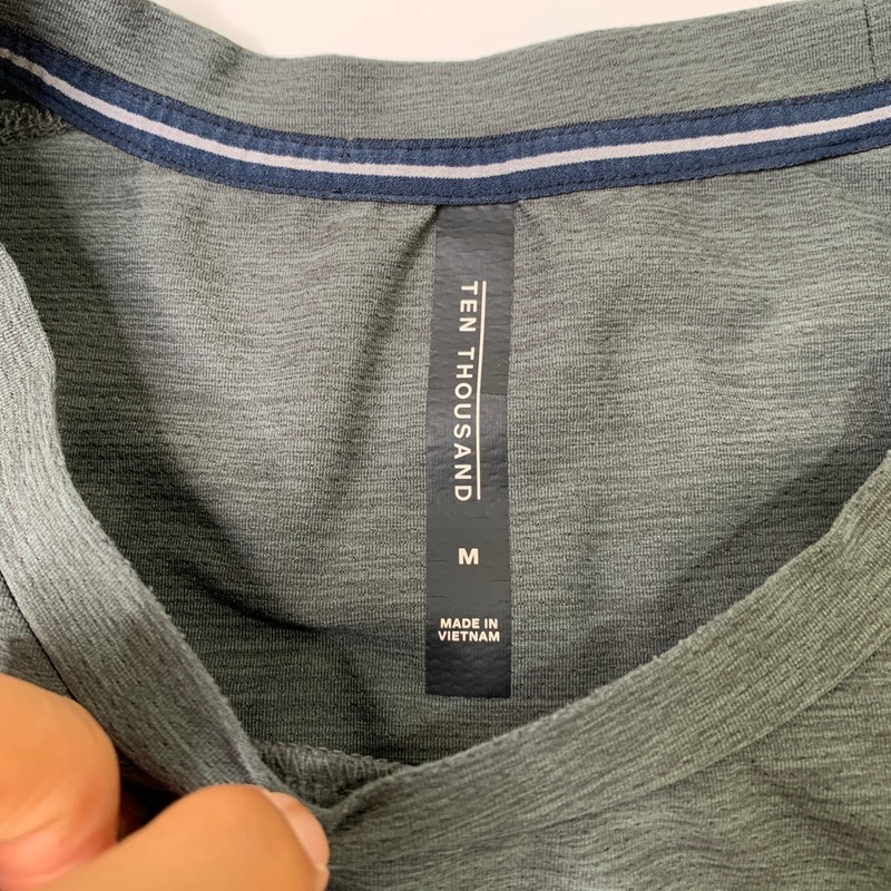 Ten Thousand Shirt Mens M Medium Gotham Gray The Versatile Stretch Workout Train gallery