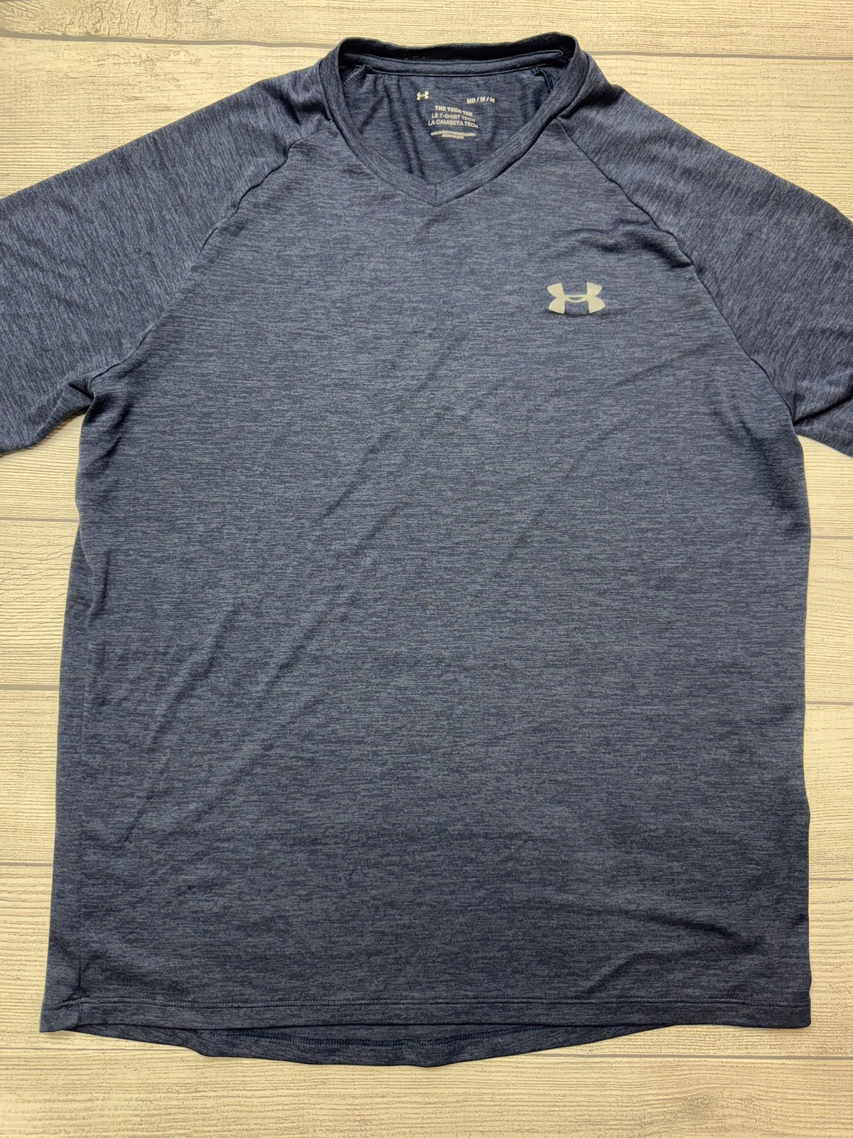 Under Armour Tech Shirt Mens Medium Blue Long Sleeve Athletic Performance gallery
