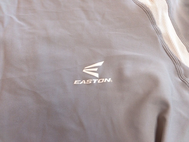 Easton Baseball Grey & White Vented Long Sleeve Shirt Men's Size X-Large gallery
