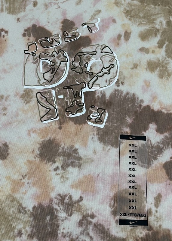 Nike T-Shirt Mens XXL Sportswear Max90 Beige Pink Camo Tie Dye Tee FN1839-601 gallery