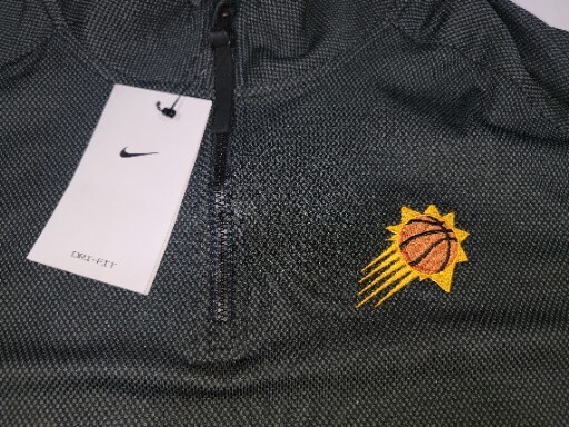 Nike Phoenix Suns Golf Dri Fit Vapor 1/2 Zip Pullover Black Gray CU9828 Med NWT gallery
