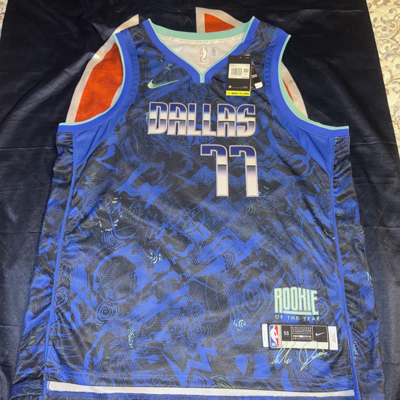 Nike Luka Doncic Authentic Dallas Mavericks Rookie Of The Year Jersey 2XL gallery