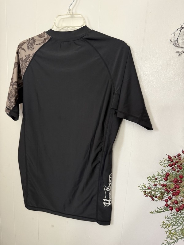 Huge Sports Black Compression Athletic Shirt Mens L Graphic Sleeve Activewear gallery