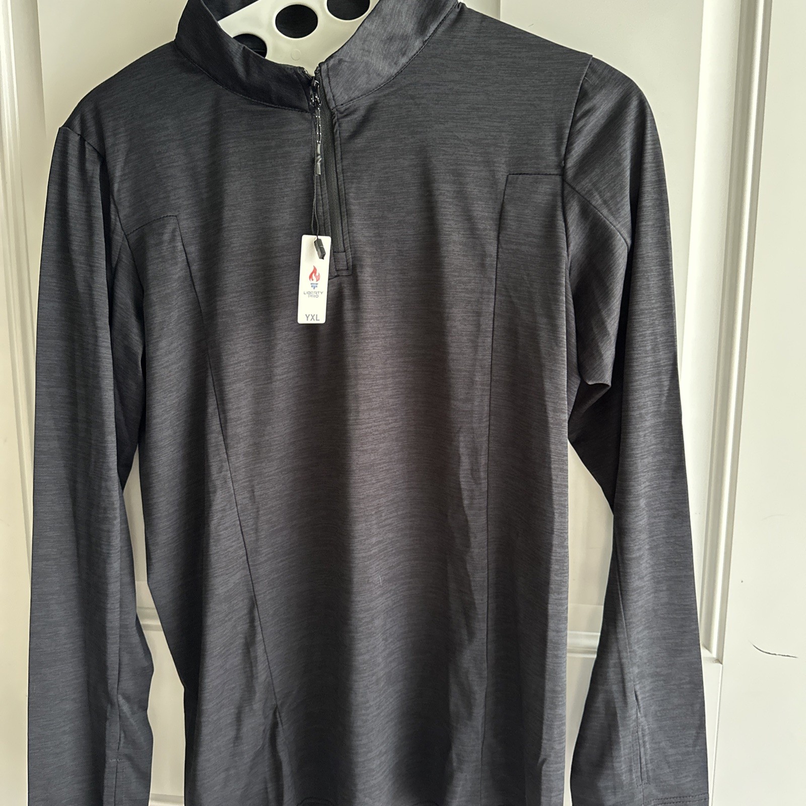 Liberty Pro Performance Shirt Mens Size YXL NWT Heathered Black Golf Stretch gallery