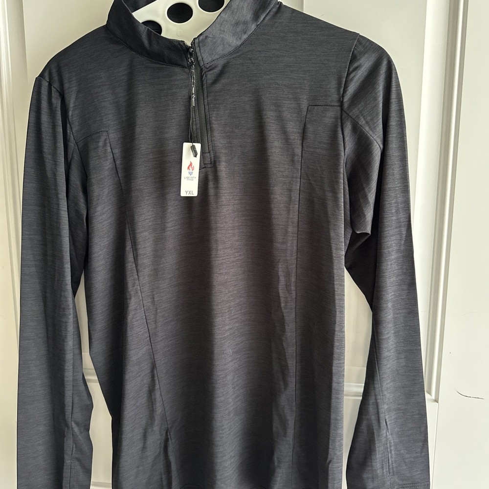 Liberty Pro Performance Shirt Mens Size YXL NWT Heathered Black Golf Stretch