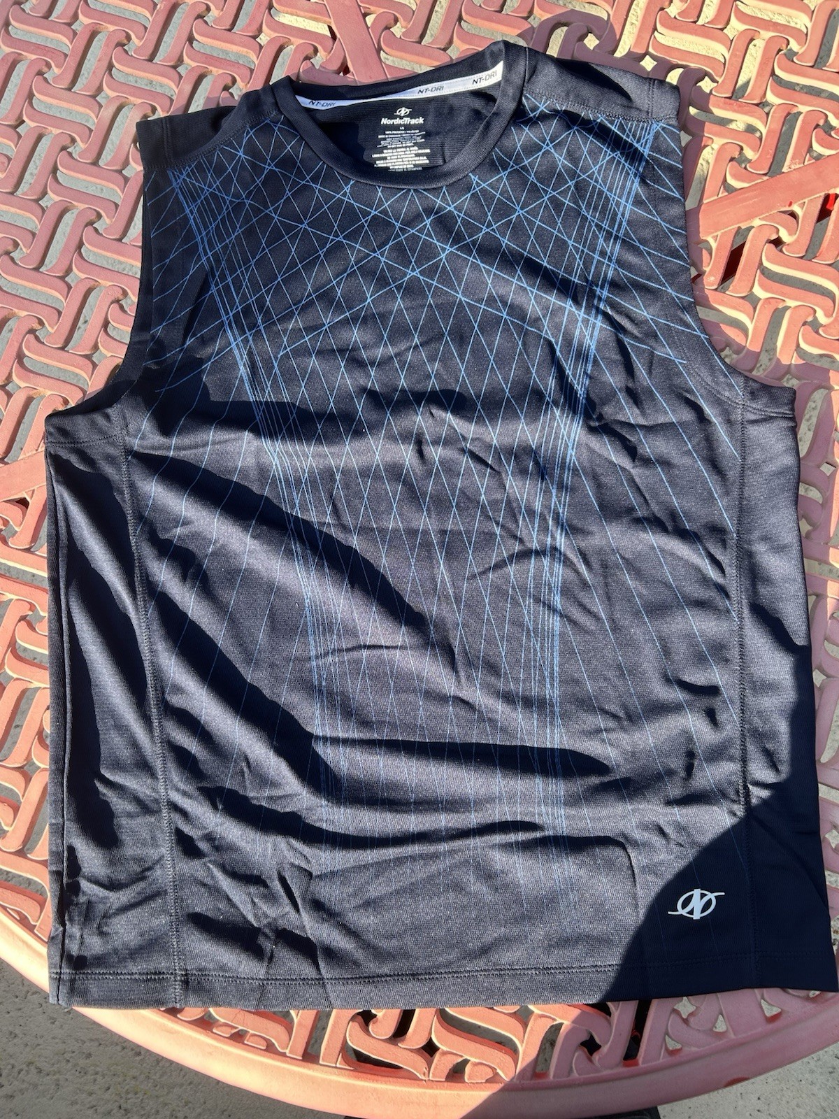 NordicTrack NT-Dri Tank Top Men's Large Sleeveless Blue Crew Neck Polyester New gallery
