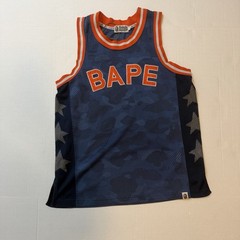 BAPE A Bathing Ape Basketball Jersey Blue Camo Mens medium