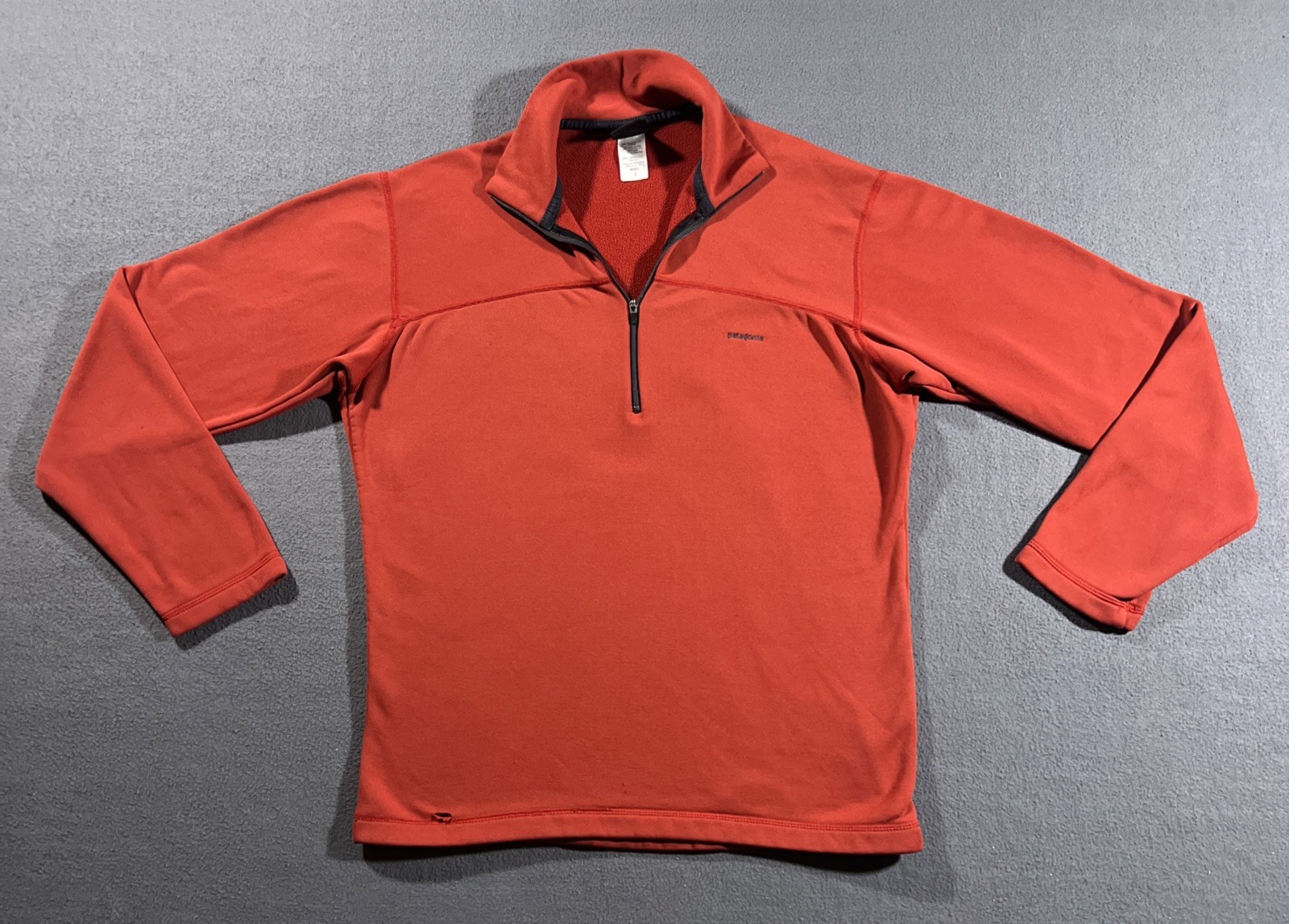 PATAGONIA Capilene 1/4 Zip Mens Small Red L/S Warm Fleece Ski Run Gorp READ gallery