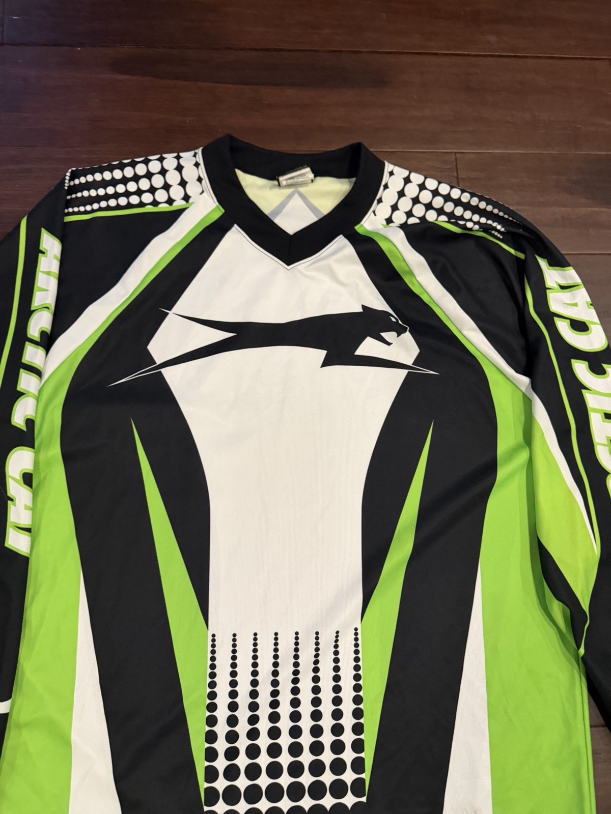 Arctic Team Arctic Cat Men’s Large Long Sleeve Jersey Shirt Graphic Green gallery