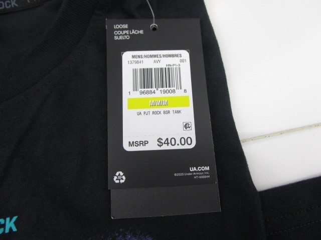 Under Armour Project Rock Blood Sweat Respect Black Muscle Tank Men's Medium gallery