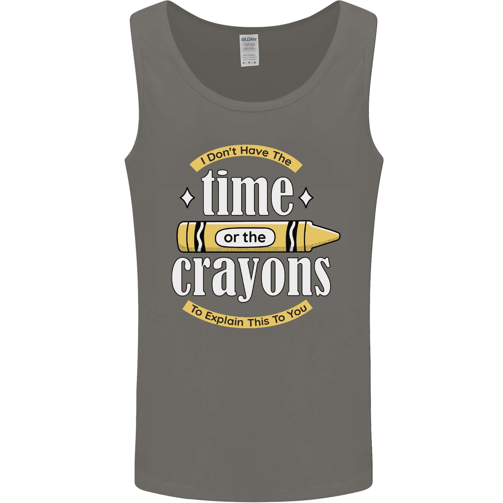 The Time or Crayons Funny Sarcastic Slogan Mens Vest Tank Top gallery