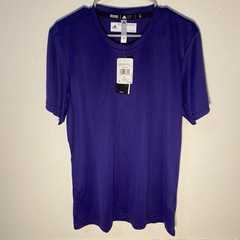 Adidas Aeroready Clima Tech Tee Mens Crew Neck Purple Short Sleeve Large NWT