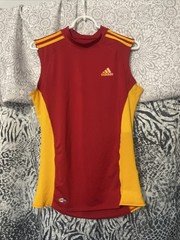 Adidas Climacool Sleeveless Shirt Size Men’s Small Red Yellow D1