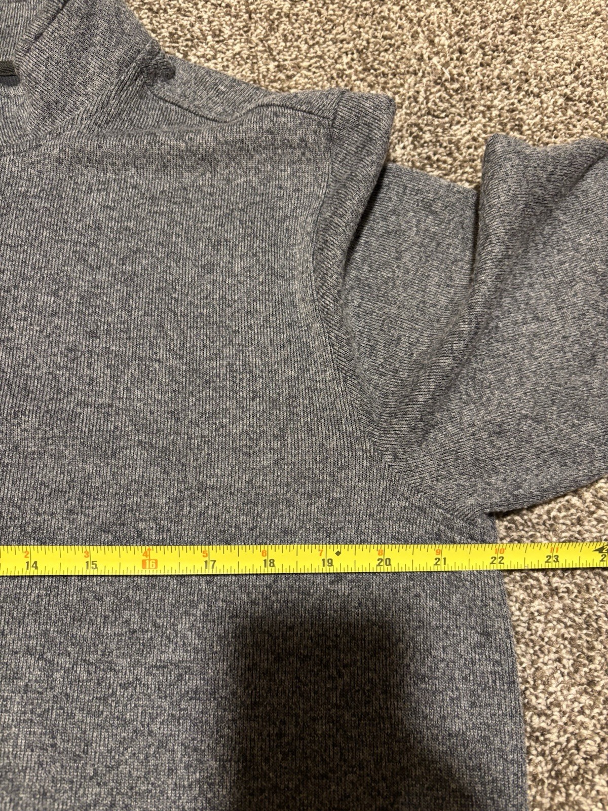 Rhone Quarter Zip Pullover Mens Large Blue Grey Heather Athletic Performance gallery