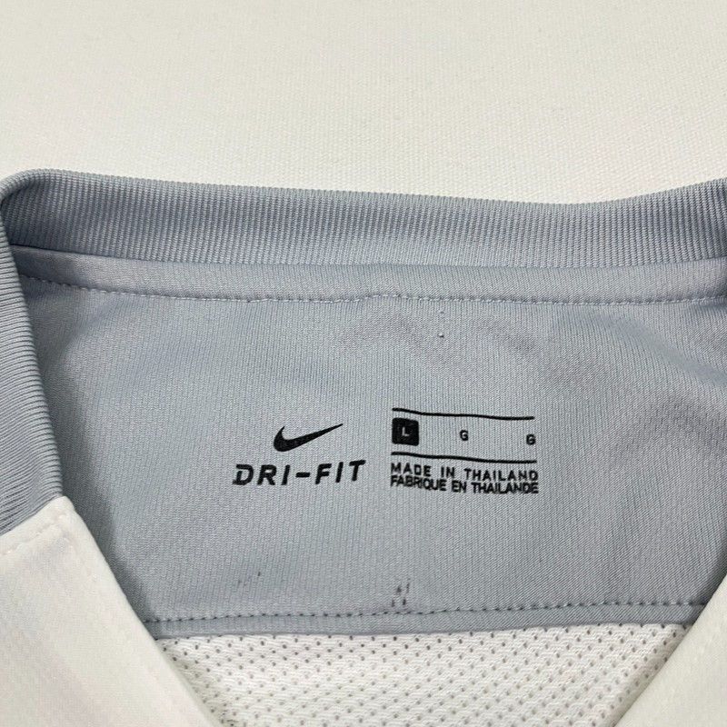 Nike Shirt Mens L White Gray Sporting Soccer Trophy III Jersey Training V-Neck gallery