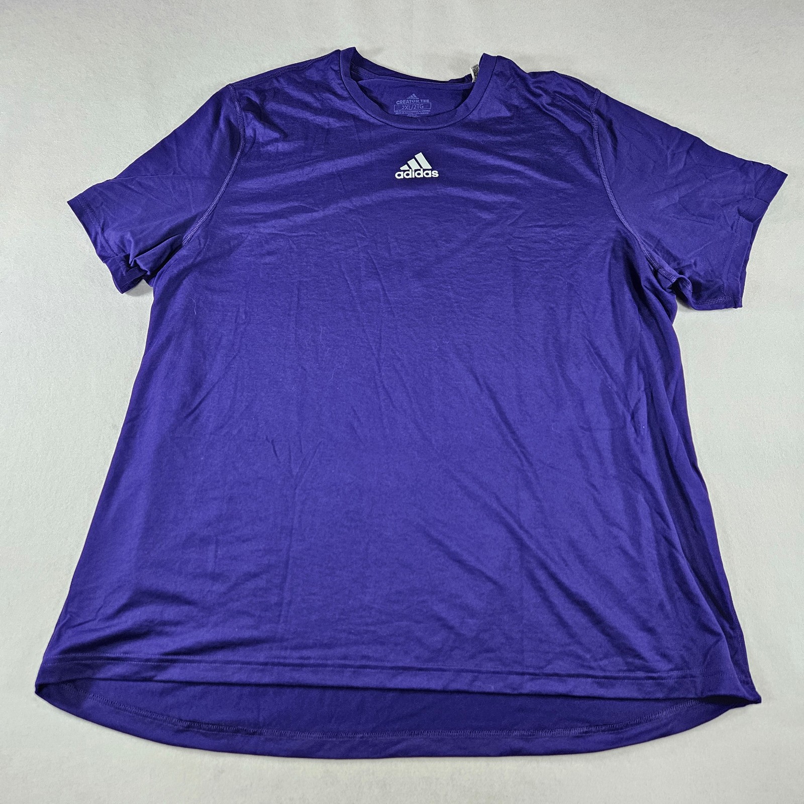 Adidas Creator SS Men’s 2XL Purple Athletic Performance T-Shirt NWT gallery