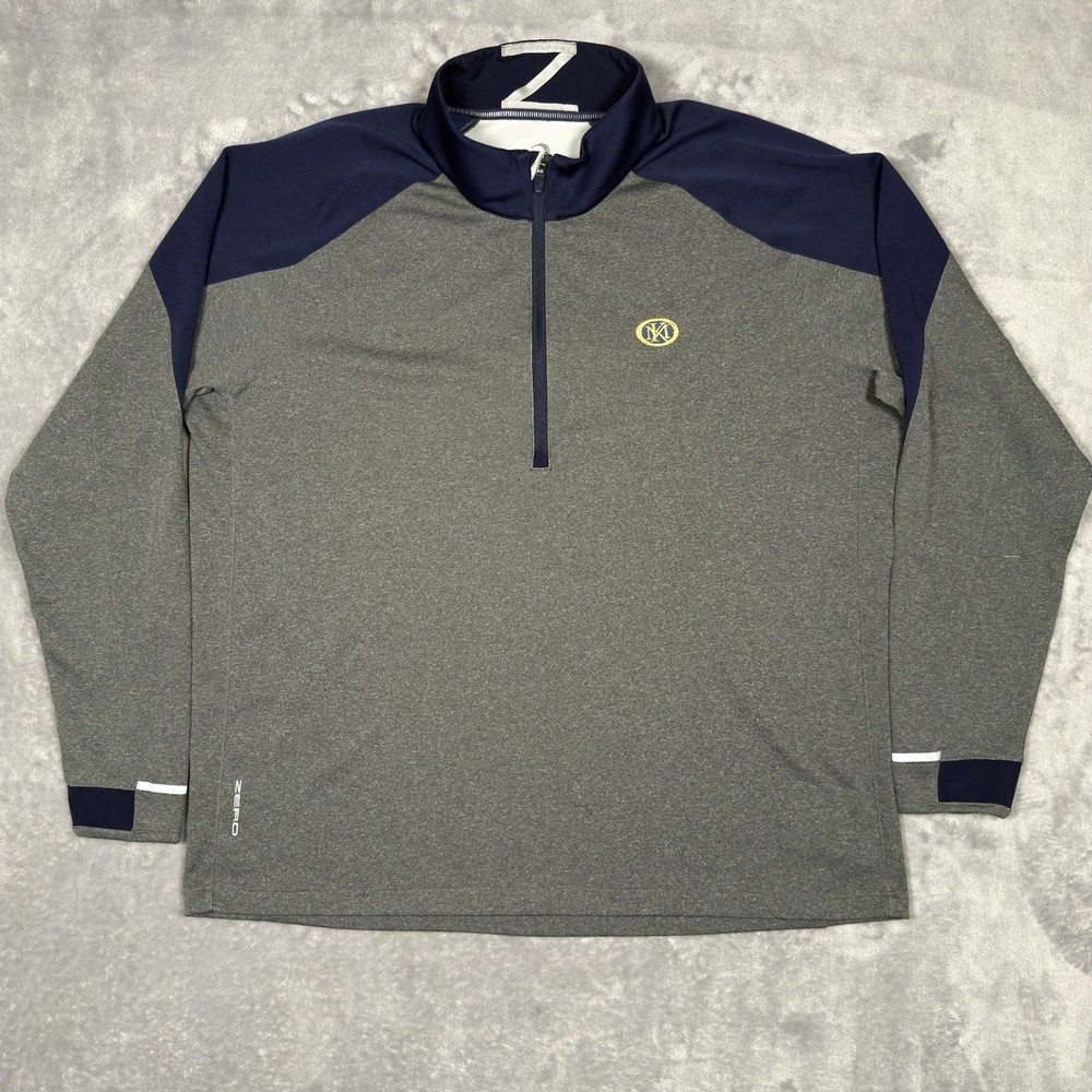 Zero Restriction 1/4 Zip Pullover Men 2XL XXL Z425 Performance Golf Gray L1016
