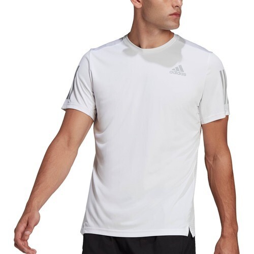 $40 NWT ADIDAS Men's Own The Run White Reflective Silver Running Tee T-Shirt XL gallery