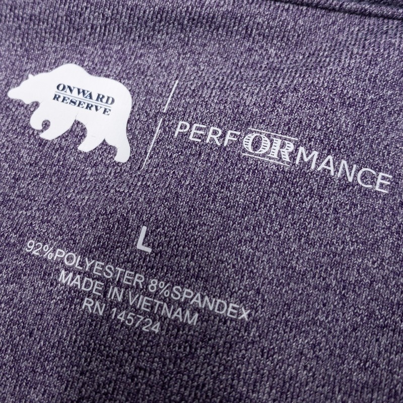 Onward Reserve Performance 1/4 Zip Men's Large Long Sleeve Pullover Purple Golf gallery