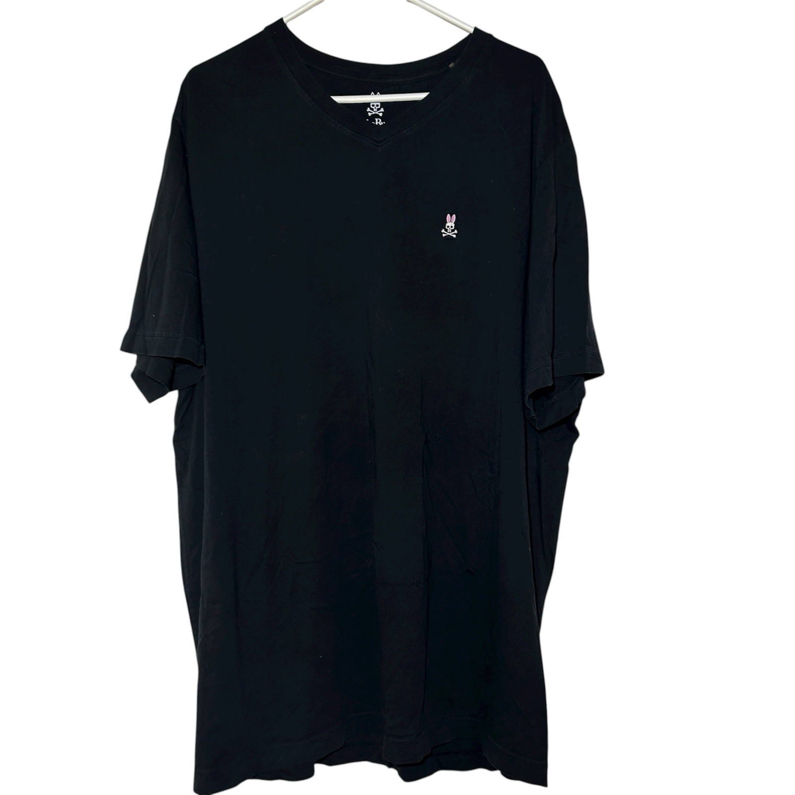 Psycho Bunny Men’s Black Short Sleeve Classic V-neck T-Shirt Size 2XL Tall gallery