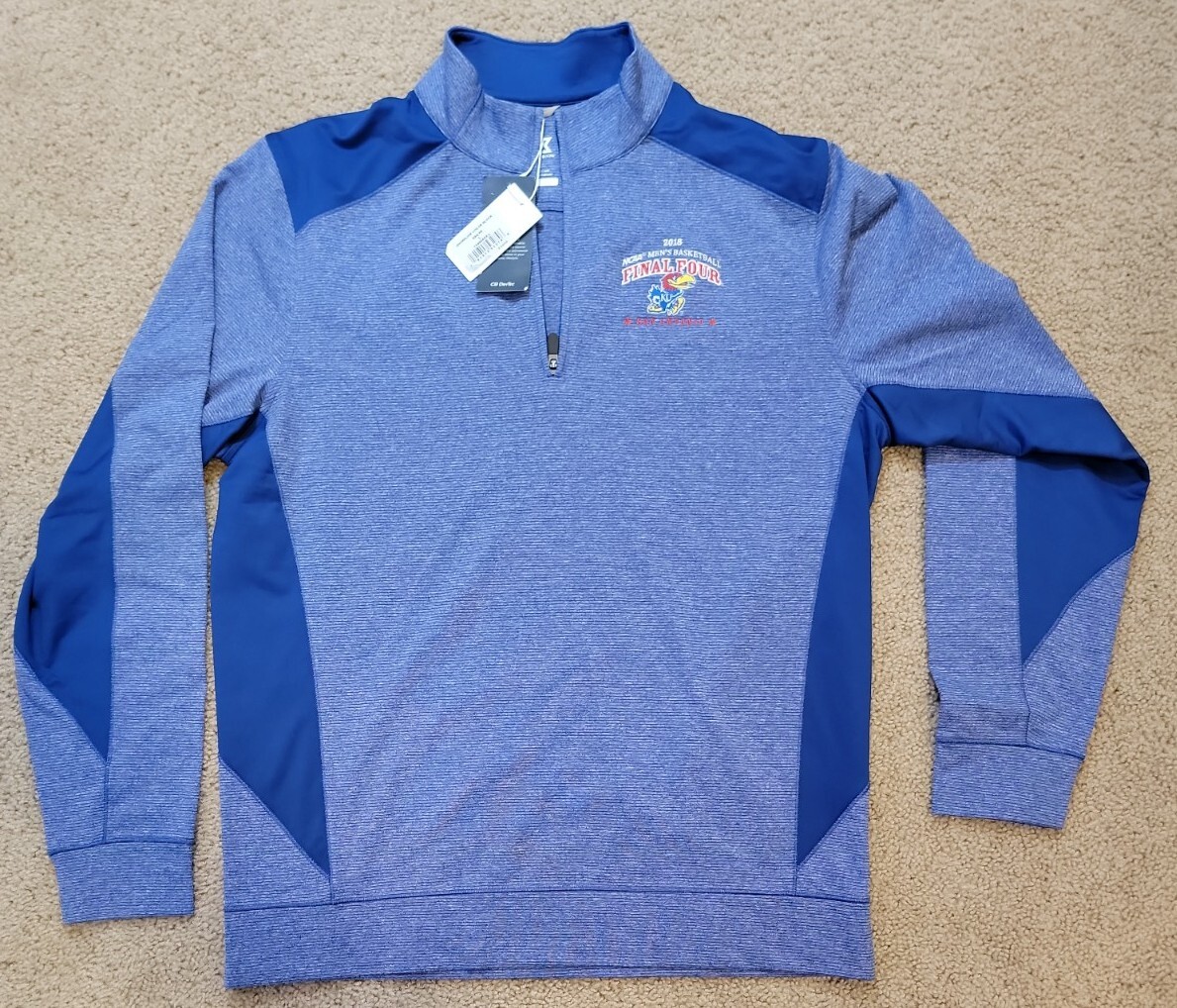 Cutter & Buck Kentucky 1/4 Zip Men's L CB DryTec L/S NCAA Final Four Pullover KU gallery