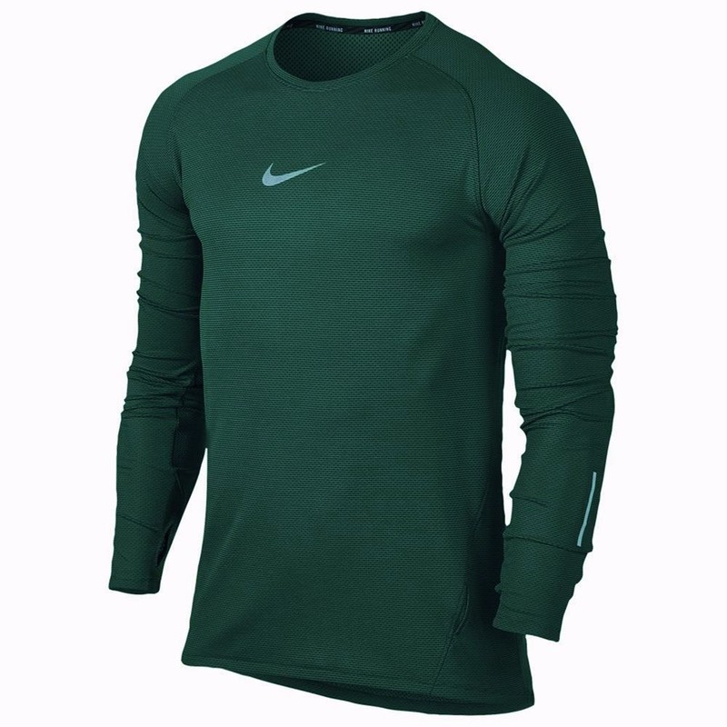 Nike Men's AeroReact Long Sleeve Running Top Shirt Dri-Fit w thumbholes gallery