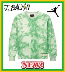 *BRAND NEW/AUTHENTIC* Jordan x J Balvin SIZE L Crewneck Jade Aura/Enamel Green💚