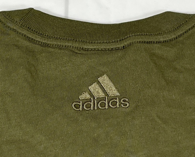 ADIDAS Essential Tee w Embroidered Back Logo, 100% Cotton, Men's XL, Green, NEW gallery