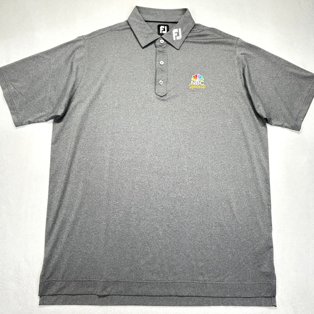 FootJoy Polo Shirt Mens XL NBC Sports Golf Tour Issue FJ Pro Collar Performance