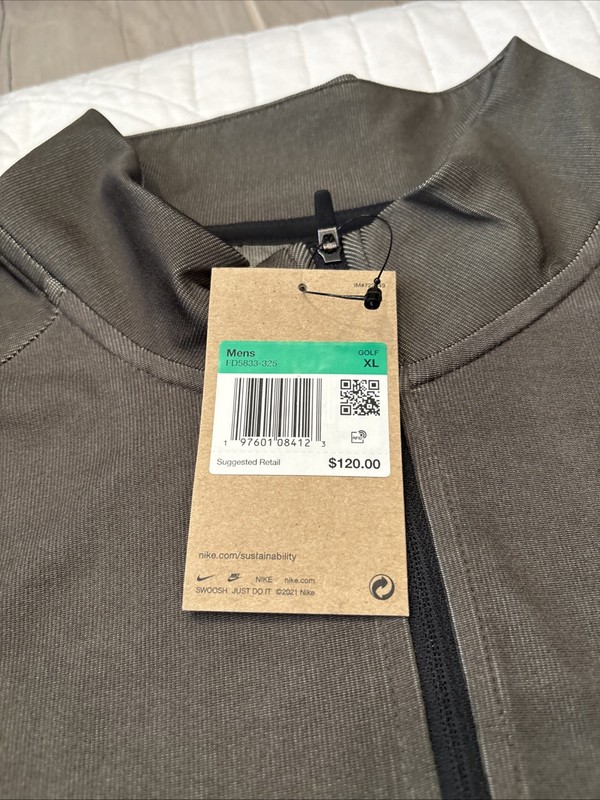 Nike Golf Tour RARE X-Large Dri-FIT ADV Zip Long Sleeve Dragon Green FD5833-325 gallery