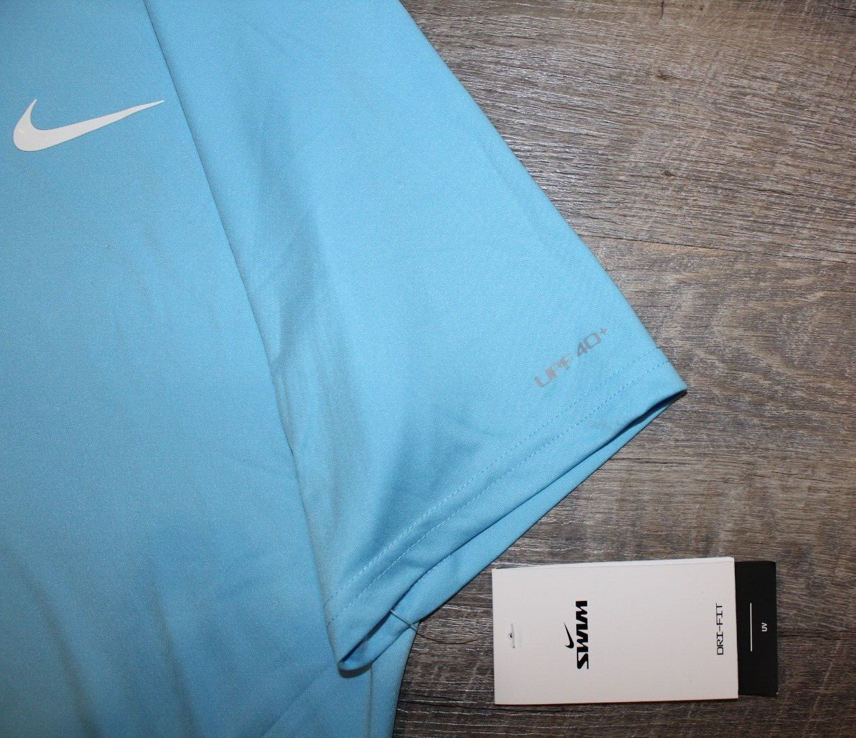 NWT NIKE MEN'S HYDROGUARD Swim T-Shirt Light Blue S M L XL gallery