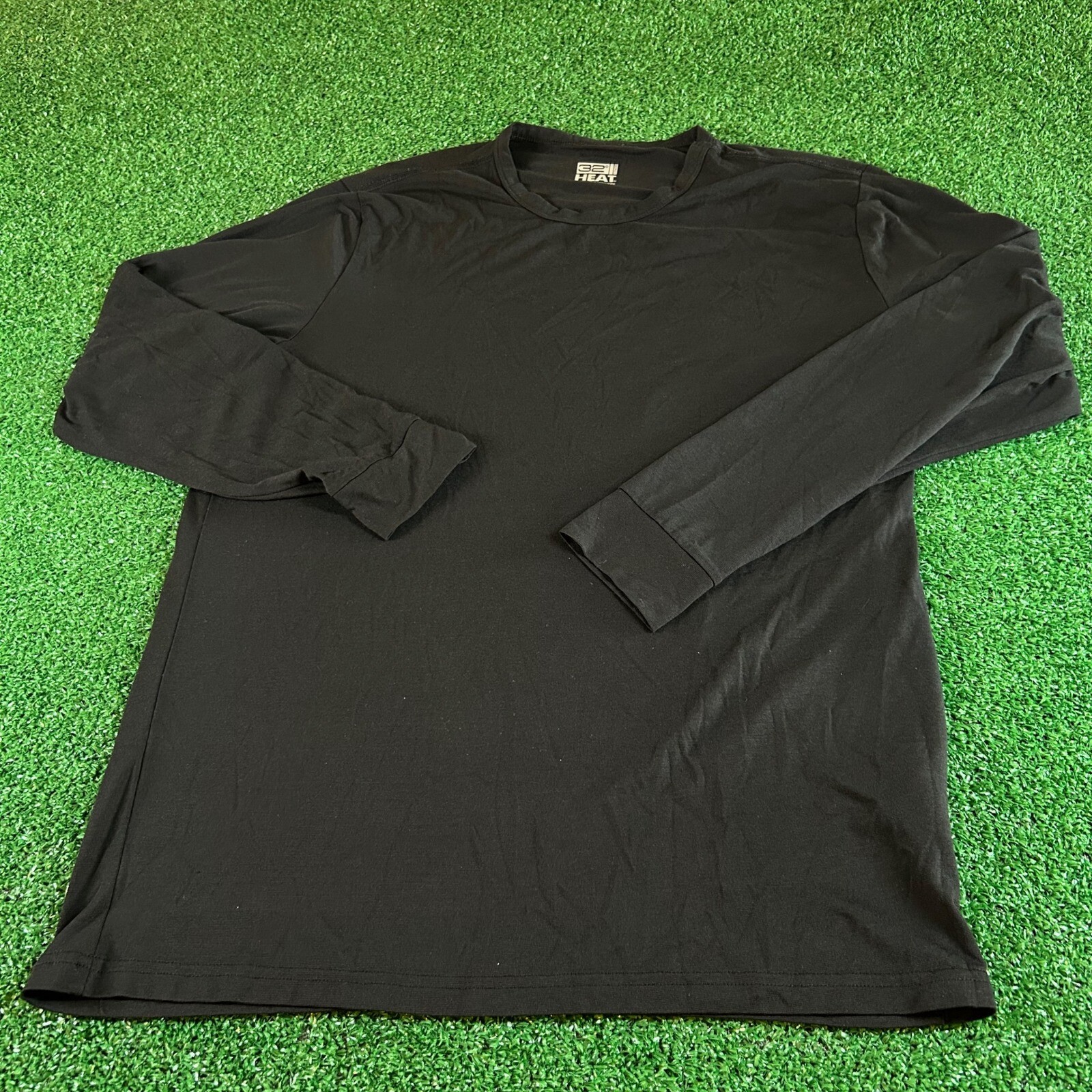 32 Degrees Heat Long Sleeve Crew Neck Base Layer Top Stretch Black Mens Medium gallery