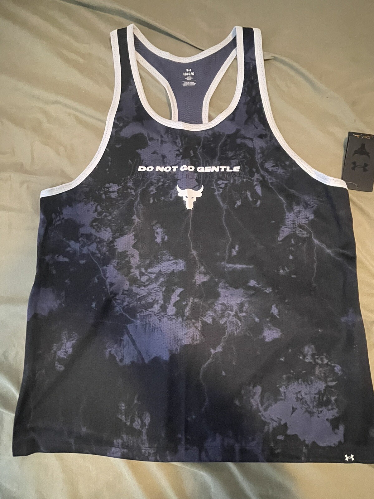 Under Armour Project The Rock Tank Mens Do Not Go Gentle Mesh Black Size L Large gallery