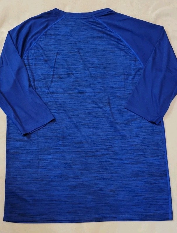 NIKE DRI FIT MENS 3/4 SLEEVE BLUE BSBL SHIRT SIZE LARGE. SEE FULL DESCRIPTION gallery