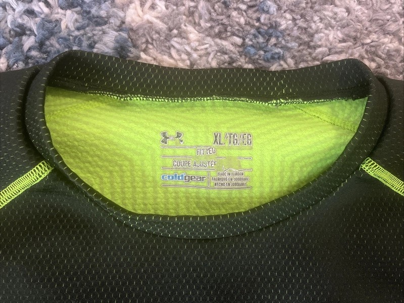 Under Armour Fitted Cold Gear Infrared Long Sleeve Shirt Mens XL Green Thermal gallery