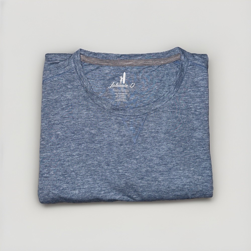 Johnnie-O Featherweight Course Long Sleeve Performance Tee Mens Large Tide
