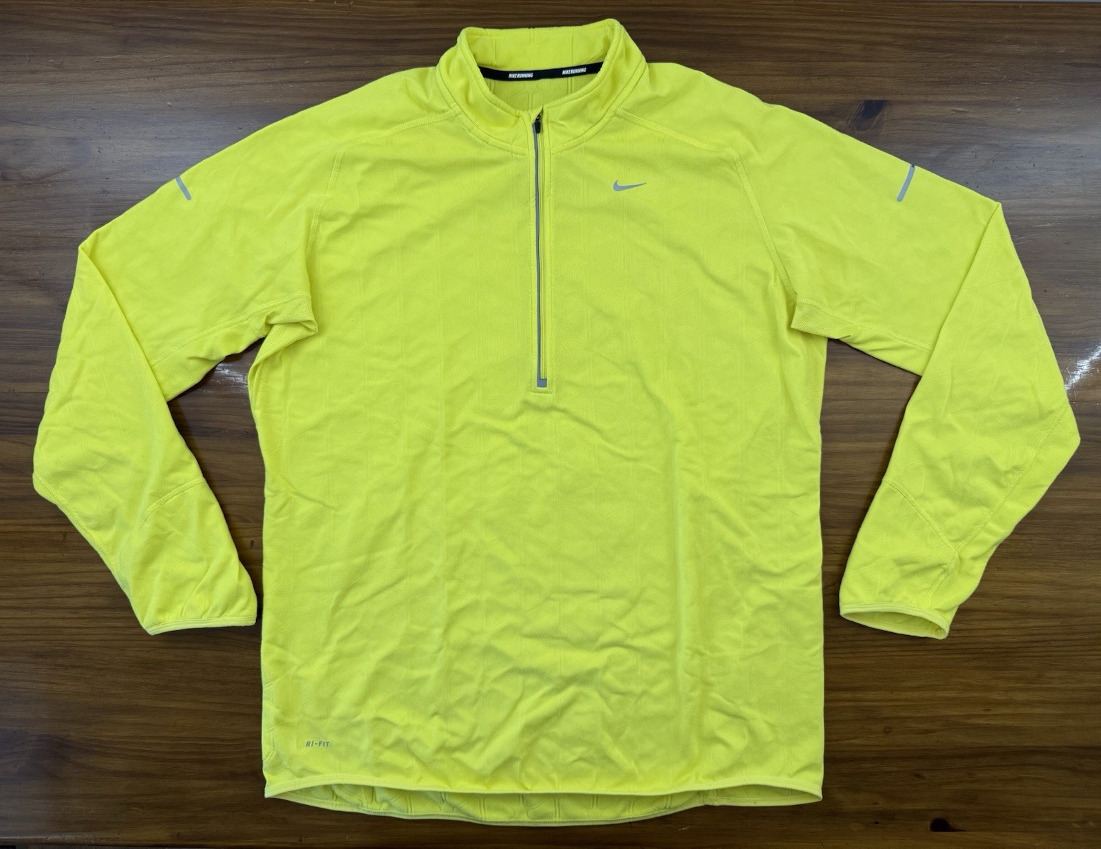 Nike Dri-FIT Element 1/4 Zip Fitted Running Pullover Men's 2XL Yellow gallery