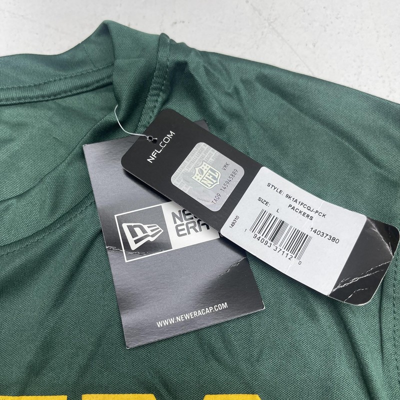 Green Bay Packers Shirt Mens Large Green NFL Football Combine Training New Era gallery