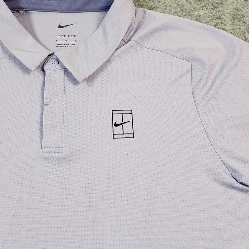 Nike Court Advantage Men's L Dri-FIT Tennis Polo Light-Purple FZ6907-515 gallery