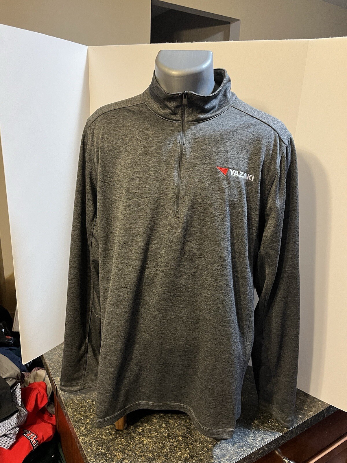 YAZAKI - Ogio Men’s LS 1/4 Zip Pullover XL Gray Black Heather Polyester gallery