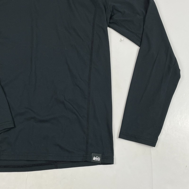 REI Shirt Mens Medium Black 1/4 Zip Pullover Baselayer Golf Climbing Workout Gym gallery