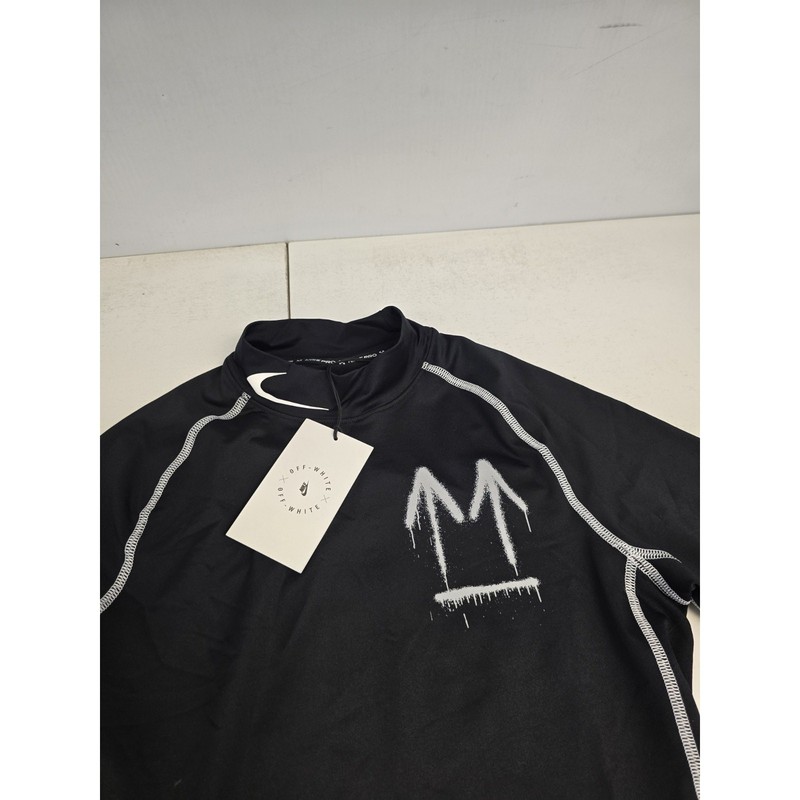 NIKE Pro x Off White long sleeve Virgil Abloh Spray Black Top Size XS Authentic gallery