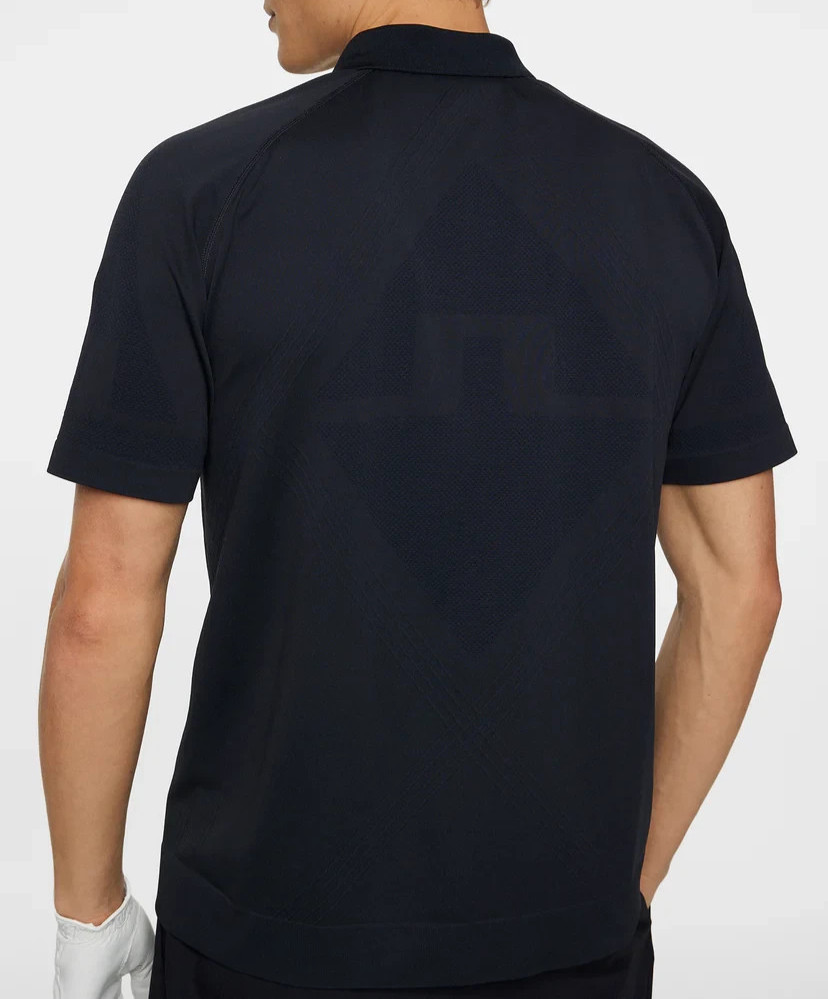 J. LINDEBERG MEN'S SAM SEAMLESS GOLF POLO SHIRT MEDIUM NAVY NEW NWT gallery