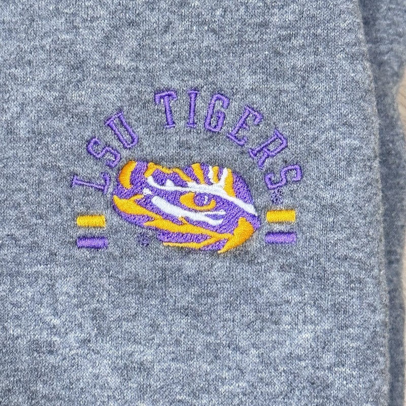 LSU Tigers Mens 2XL Gray Quarter Zip Pullover Shirt Heather Gear For Sports gallery