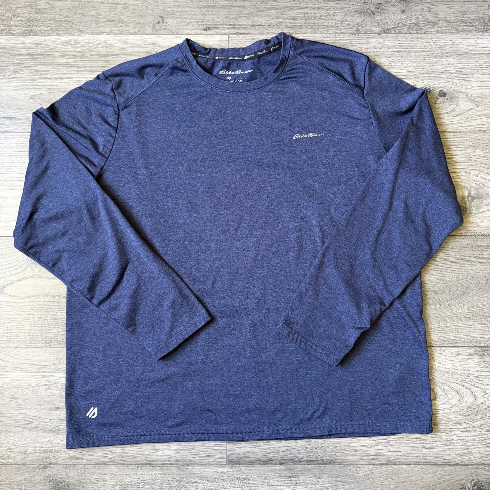 Eddie Bauer Men's Casual Motion FreeDry Navy Performance Shirt - Size Medium gallery