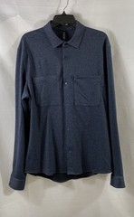 Lululemon Men’s Soft Knit Overshirt Blue Technical Stretch Long Sleeve NWT Sz L