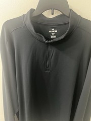 Under Armour 1/4 Zip Long Sleeve Pullover Men 2XL Black Mock Neck NWT