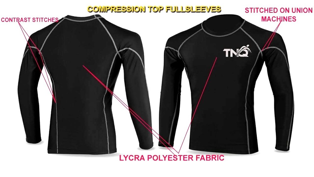 Compression base layer body Armour Long Sleeve men's gym T-Shirt Sports top TNQ