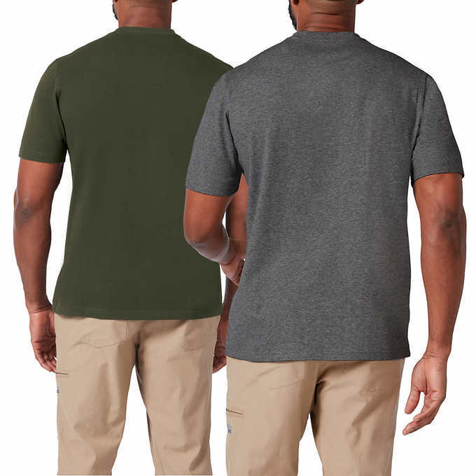 Rugged Elements Mens 2-Pack Green Dark Gray Cotton Blend T-Shirts Size 3XL gallery